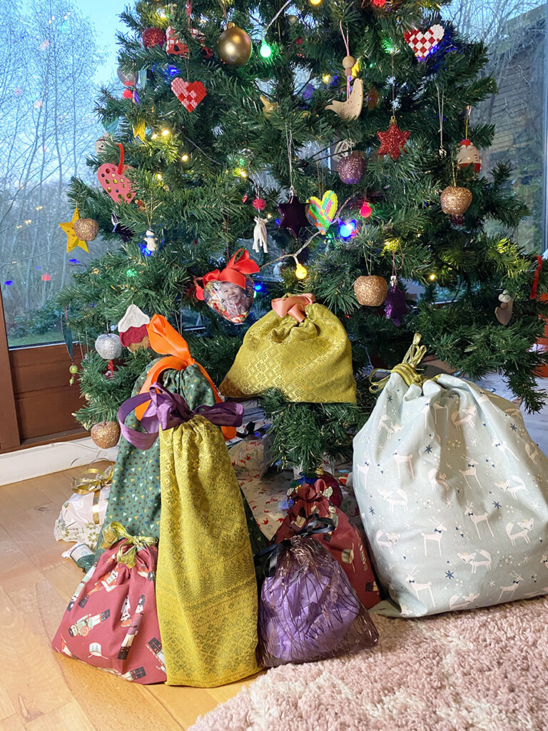 Homemade sustainable gift bags
