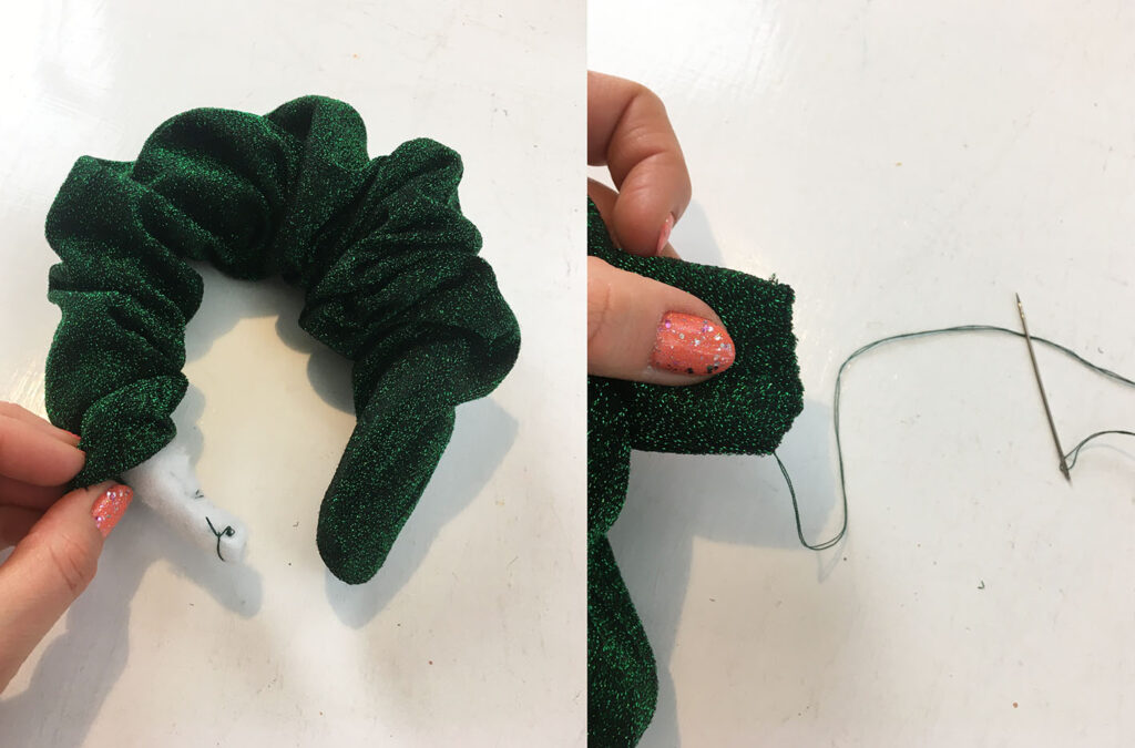 make a scrunchie headband